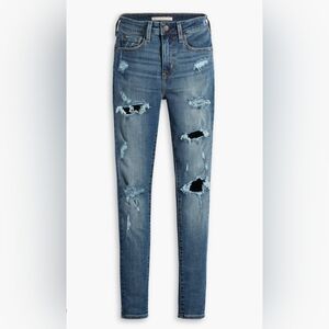Levi's Blue Skinny Distressed Jeans